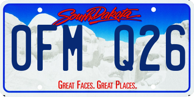 SD license plate 0FMQ26