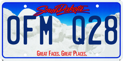 SD license plate 0FMQ28