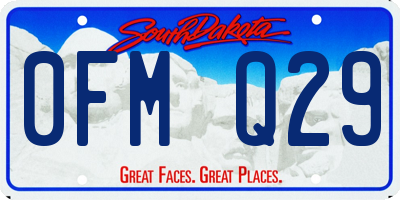 SD license plate 0FMQ29