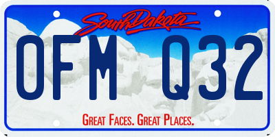 SD license plate 0FMQ32