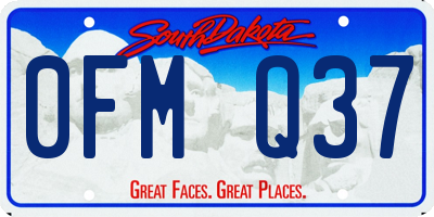 SD license plate 0FMQ37