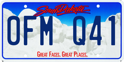 SD license plate 0FMQ41