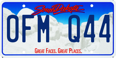 SD license plate 0FMQ44
