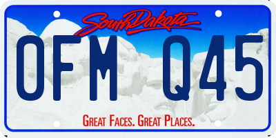 SD license plate 0FMQ45