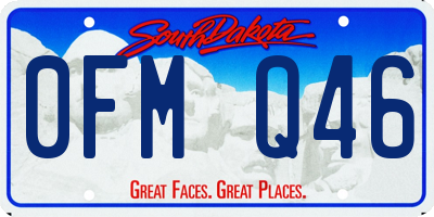 SD license plate 0FMQ46