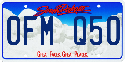 SD license plate 0FMQ50