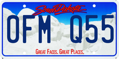 SD license plate 0FMQ55