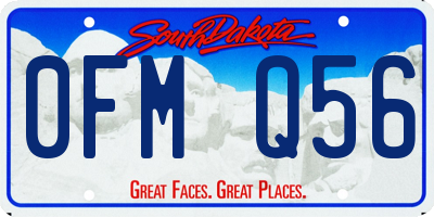 SD license plate 0FMQ56