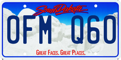 SD license plate 0FMQ60