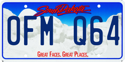 SD license plate 0FMQ64