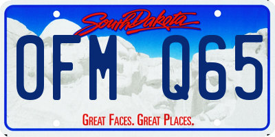 SD license plate 0FMQ65