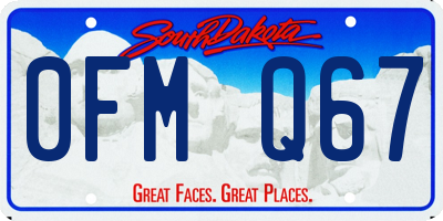 SD license plate 0FMQ67