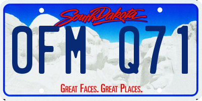 SD license plate 0FMQ71