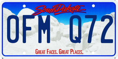 SD license plate 0FMQ72