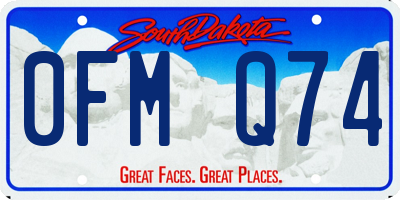 SD license plate 0FMQ74
