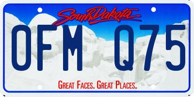 SD license plate 0FMQ75