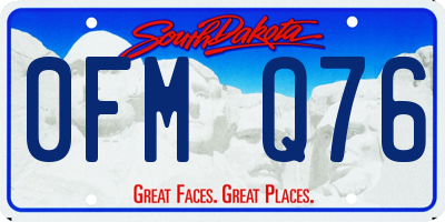 SD license plate 0FMQ76