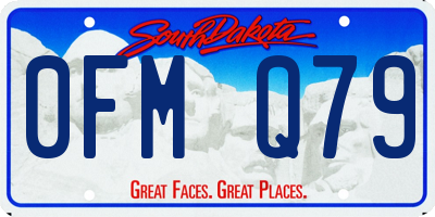 SD license plate 0FMQ79