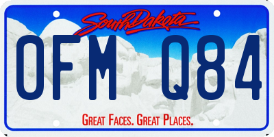 SD license plate 0FMQ84