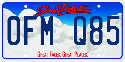 SD license plate 0FMQ85