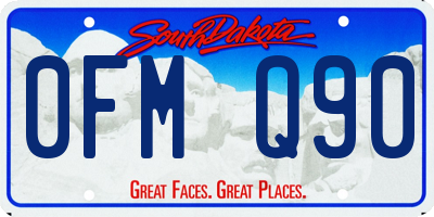 SD license plate 0FMQ90