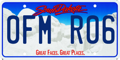 SD license plate 0FMR06