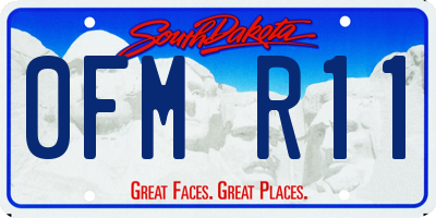SD license plate 0FMR11