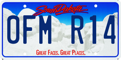 SD license plate 0FMR14