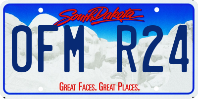 SD license plate 0FMR24