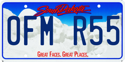 SD license plate 0FMR55