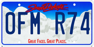 SD license plate 0FMR74