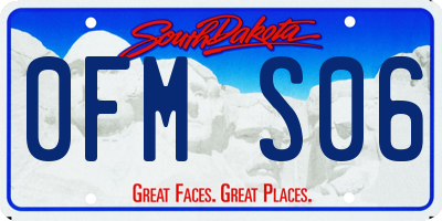 SD license plate 0FMS06