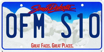 SD license plate 0FMS10