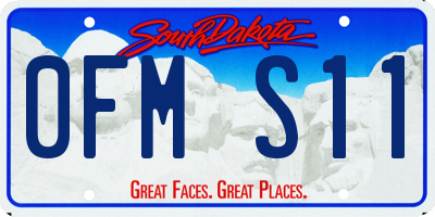SD license plate 0FMS11