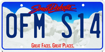 SD license plate 0FMS14