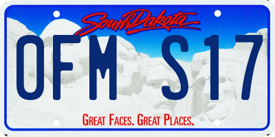 SD license plate 0FMS17