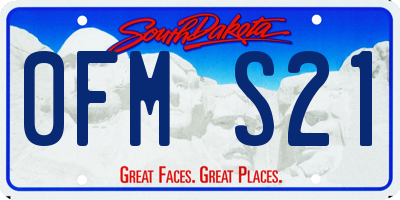 SD license plate 0FMS21