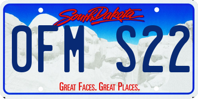 SD license plate 0FMS22