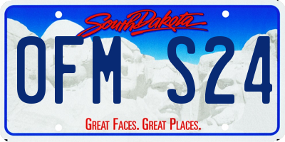 SD license plate 0FMS24
