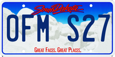 SD license plate 0FMS27