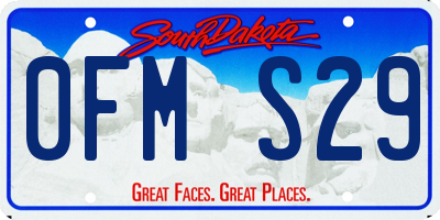 SD license plate 0FMS29