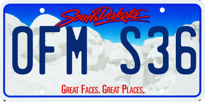 SD license plate 0FMS36