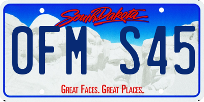 SD license plate 0FMS45