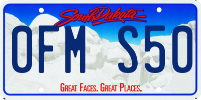 SD license plate 0FMS50