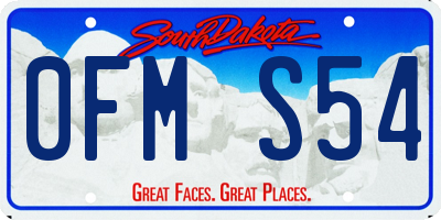SD license plate 0FMS54