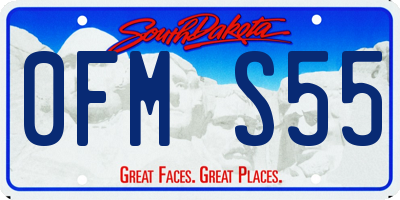 SD license plate 0FMS55