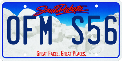 SD license plate 0FMS56