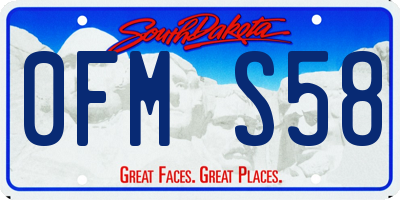 SD license plate 0FMS58