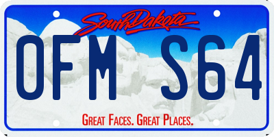 SD license plate 0FMS64
