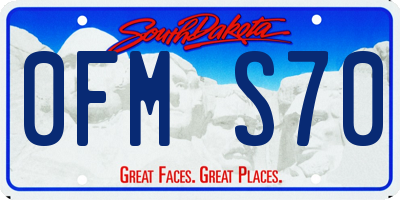 SD license plate 0FMS70